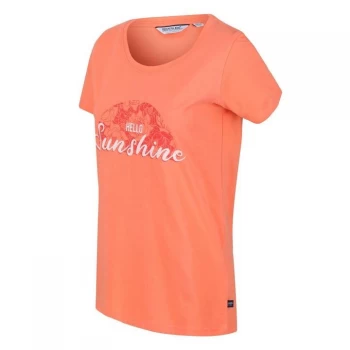Image of Regatta Filandra IV Graphic Print Organic T-Shirt - Fusion Coral