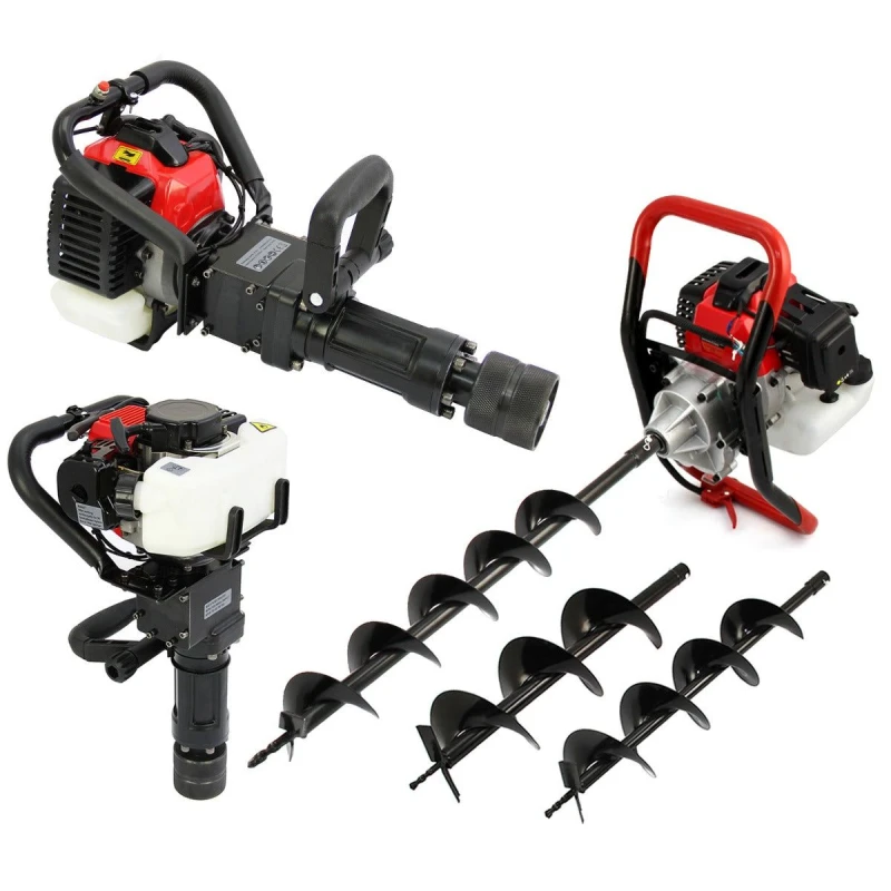 Image of T-Mech Earth Auger & 2-Stroke Post Driver