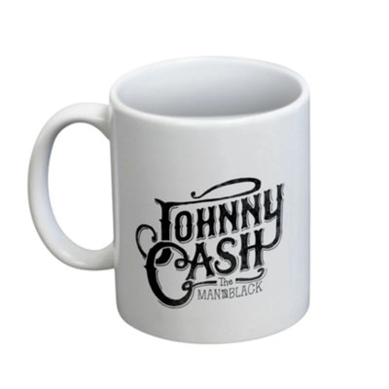 Image of Johnny Cash Johnny Cash Logo Mug in White White One Size Unisex 5063806700289