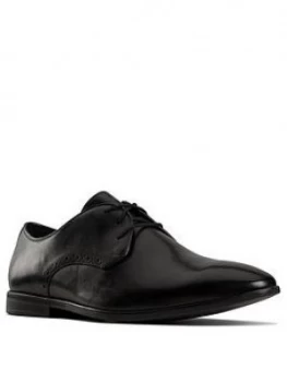 Image of Clarks Bampton Park Leather Shoes - Black