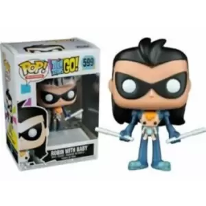 Image of Teen Titans Go! Robin as Nightwing with Baby EXC Pop! Vinyl Figure