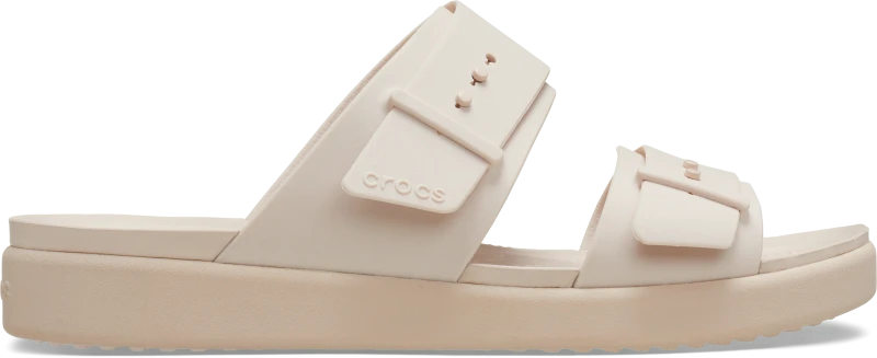Image of Crocs Women Brooklyn Buckle Low Low Sandals Quartz 6
