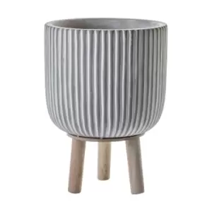 Image of Crossland Grove Putney Planter Whitewash 170x170x230Mm