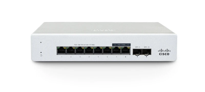 Image of Cisco Cisco Meraki MS130 compact Managed Gigabit Ethernet (10/100/1000) Power over Ethernet (PoE) 1U Aluminium MS130-8P-I-HW