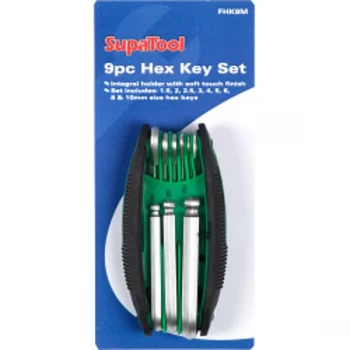 Image of SupaTool Hex Key Set with Integral Holder 8 Piece