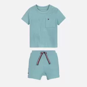 Image of Tommy Hilfiger Baby's Cotton-Blend T-Shirt and Shorts Set - 6-9 months