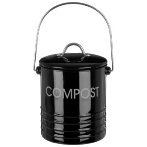 Image of Premier Housewares Compost Bin With Handle - Black