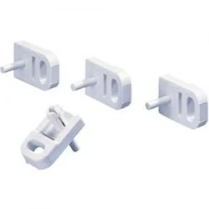 Image of Rittal 9583.000 Wall Attachment Holder Polyamide cover bolts polyethylene insulating plug. Grey white RAL 7035