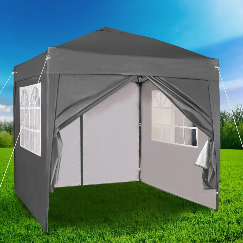 Image of MCC DIRECT Mcc Premier 2X2m Pop-up Gazebo waterproof coating layer Marquee Canopy WS GREY GZ2102