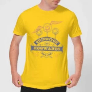 Image of Harry Potter Quidditch At Hogwarts Mens T-Shirt - Yellow - S