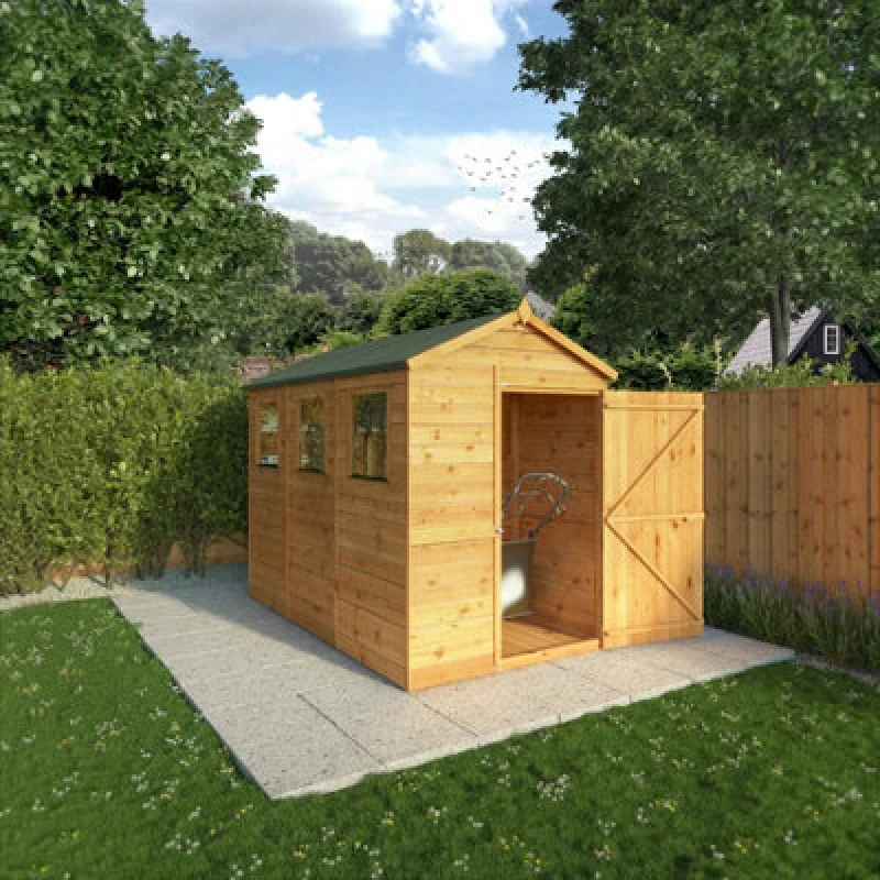 Image of Mercia 9 x 5 Modular Shiplap Apex Shed, Brown SI-001-003-0174