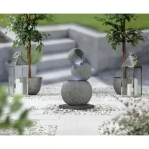 Image of Easy Fountain - Illusion Falls LED Garden Water Feature Stone Effect Modern