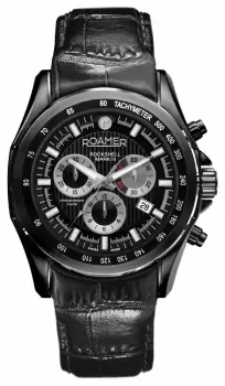 Image of Roamer 220837 42 55 02 Rockshell Mark III Chrono Black Dial Watch