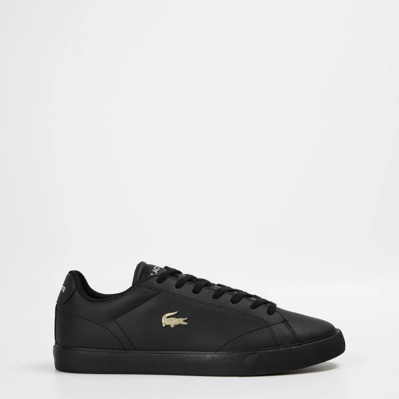 Image of Lacoste Mens Lerond Pro Low-Top Trainers Blk/Blk/Gld 02H male 6 (39.5)
