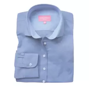 Image of Brook Taverner Womens/Ladies Aspen Long Sleeve Oxford Shirt (16 UK) (Sky Blue)