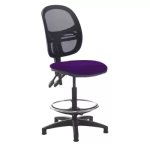 Image of Dams MTO Jota Mesh Back Draughtsmans Chair with No Arms - Scuba Blue