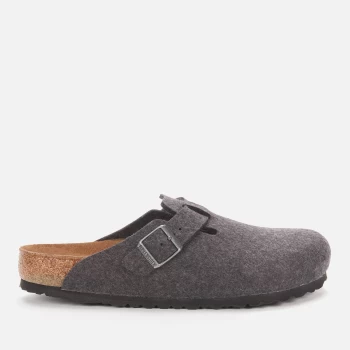 Image of Birkenstock Mens Boston Wool Mules - Anthracite - EU 41/UK 7.5