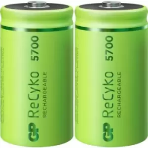 Image of GP Batteries ReCyko+ D battery (rechargeable) NiMH 5700 mAh 1.2 V 2 pc(s)