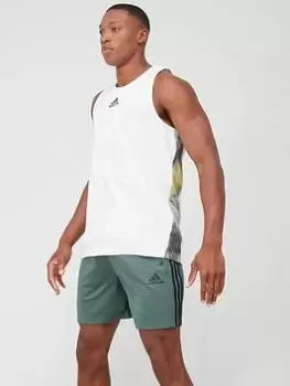 Image of adidas Train HIIT Side Graffic Vest - White, Size XL, Men