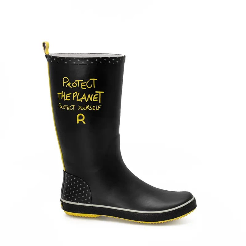 Image of Rouchette Womens rain boots Rouchette Protect The Planet Noir Female 38