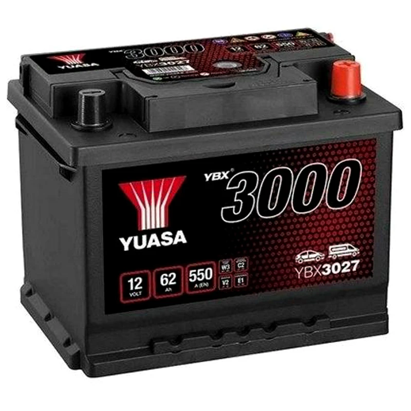 Image of YUASA YBX3027 Starter battery Battery Capacity: 62Ah Starter Battery (1)