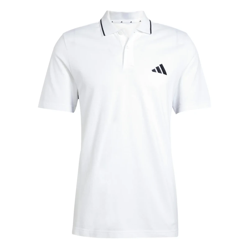Image of Adidas SPORTSWEAR Essentials Cotton Pique Polo Shirt with 3-Stripes White Men M;L
