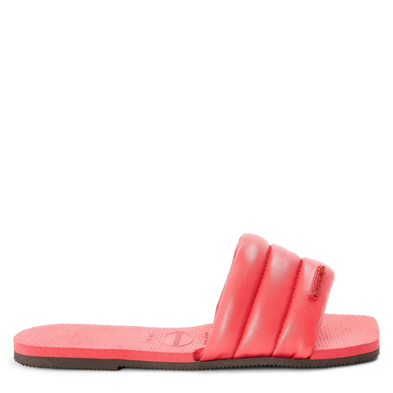Image of Havaianas Womens Hav. You Milan Black Flip Flops Ruby Red female 8