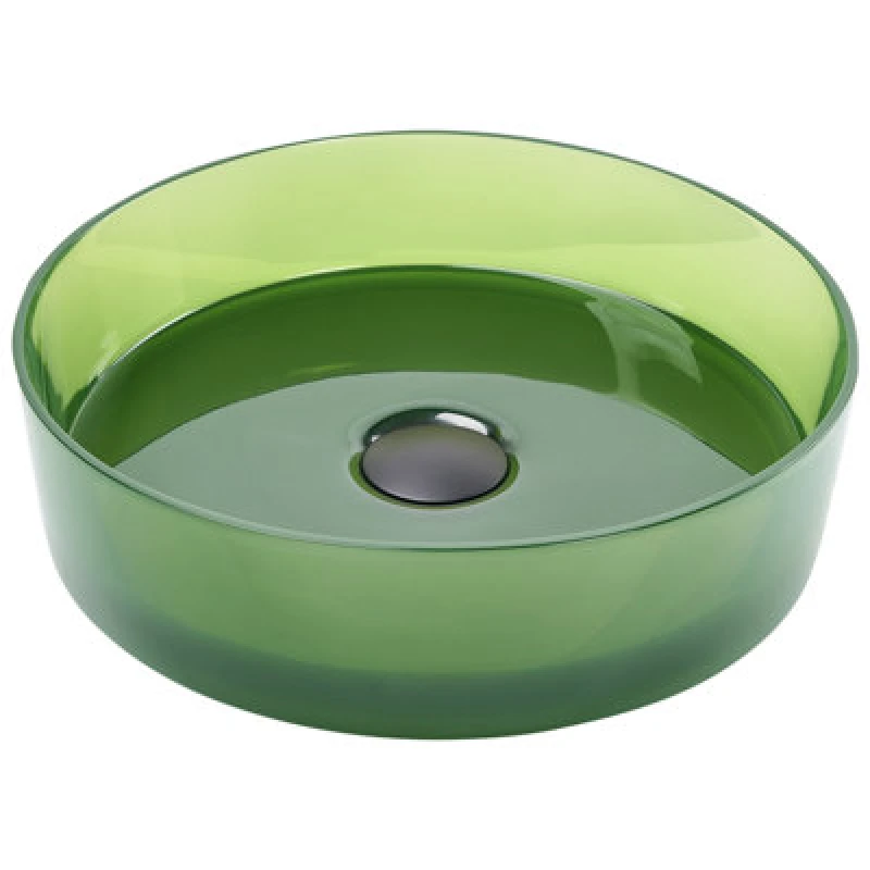 Image of Beliani Countertop Basin Tolosa 360 mm Solid Surface Green