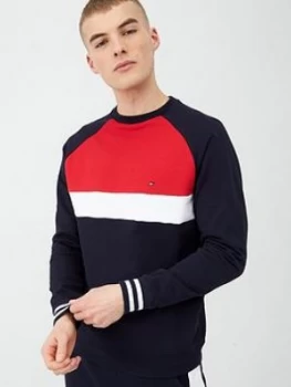 Image of Tommy Hilfiger Colourblock Sweatshirt - Desert Sky Navy