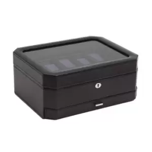 Image of Wolf 10 Piece Watch Box with Drawer - Black
