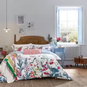 Image of Joules Permaculture Border Cotton Cover Set - Multi