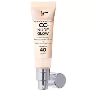 Image of IT Cosmetics CC+ and Nude Glow Lightweight Foundation and Glow Serum with SPF40 32ml (Various Shades) - Light