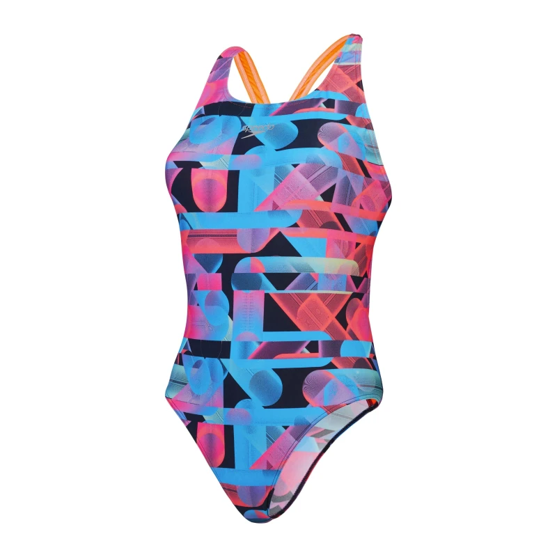 Image of Speedo Digital Powerback Swimsuit - Red Red 6