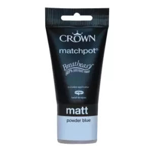 Image of Crown Breatheasy Powder Blue - Matt Emulsion Paint - 40ml Tester