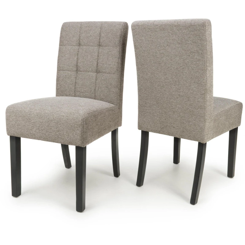 Image of Shankar Set of 2 Moseley Weave Mocha Dining Chairs Mocha - Black unisex 58x92x45
