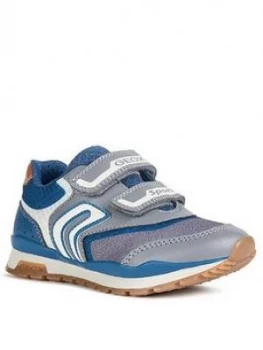 Image of Geox Boys Pavel Strap Trainers - Grey/Blue