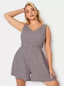 Image of Yours Yours Sleeveless Crinkle Playsuit Pink, Size 20, Women