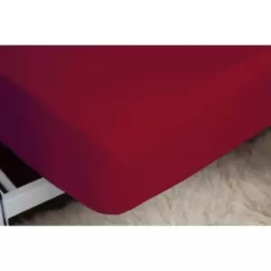 Image of Easy Care Fitted Sheet Single Red