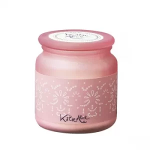 Image of Katie Alice Wild Apricity Frosted Glass Wax Filled Jar Angel Flower Scent