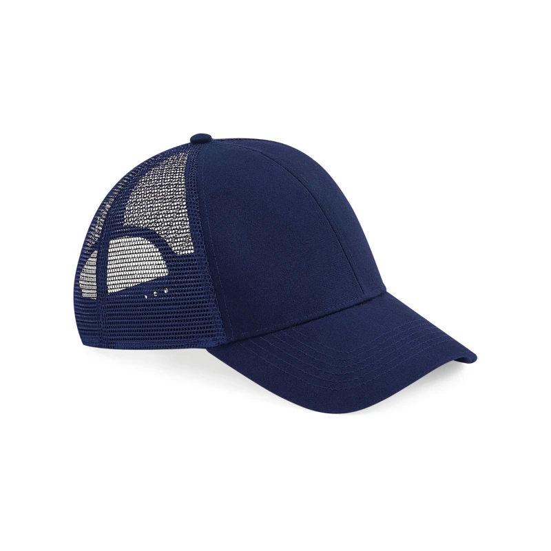 Image of Beechfield Beechfield Men Cotton Trucker Cap in Navy Navy One Size Male 5063377401929