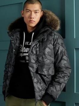 Image of Superdry Everest Bomber Jacket - Grey, Size L, Men