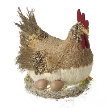 Image of Hen With Two Eggs Big By Heaven Sends