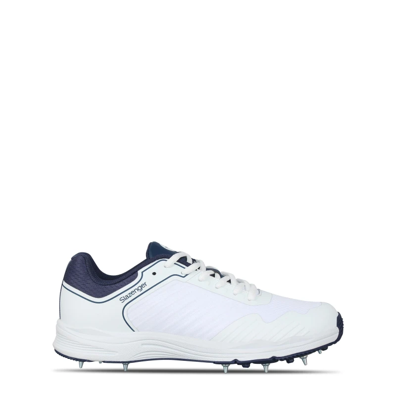 Image of Slazenger Cricket Spike Mens White/Navy male 7 (41)