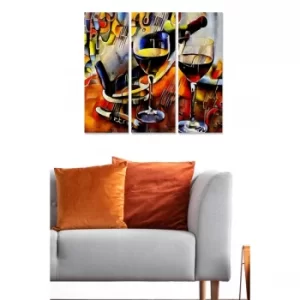 Image of MDF742445122 Multicolor Decorative MDF Painting (3 Pieces)