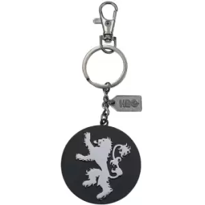Image of Game of Thrones Lannister Silver Logo Metal Keyring