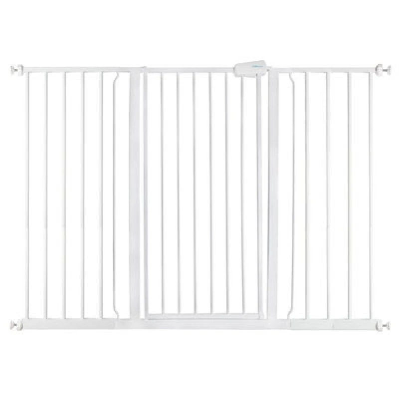 Image of Safetots Extra Tall Metal Safety Gate Pressure Fit, 133.2Cm - 140.8Cm, White, 104Cm In Height, Extra Tall Baby Gate