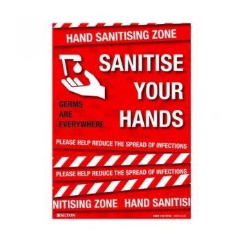 Image of Sanitise Your Hands SA Vinyl A3 FA064A3SAV