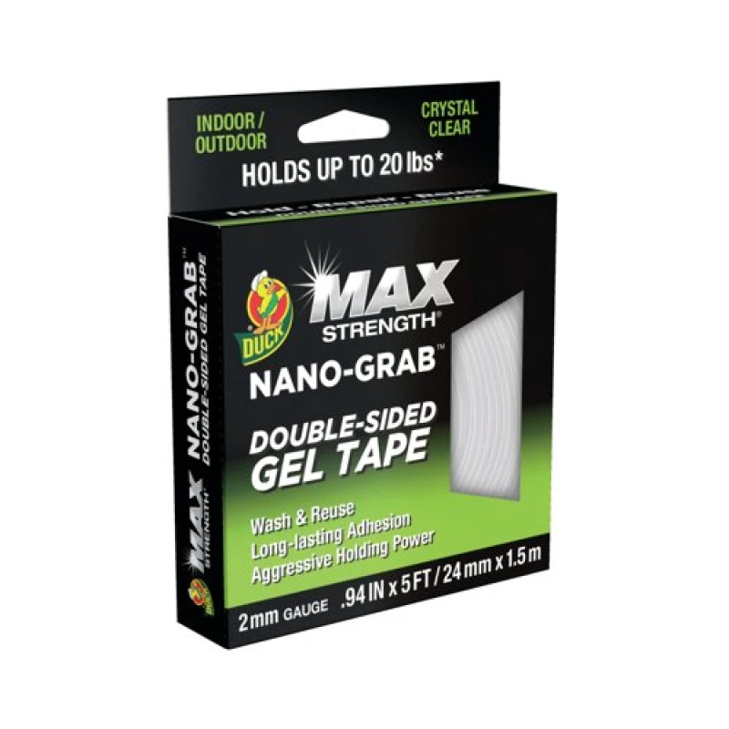 Image of Ducktape Max Strength Nano Grab Double Sided Gel Tape 24mmx1.5m Clear (6 Pack) 287264