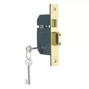 Image of Yale 5 Lever Sashlock Brass 2.50