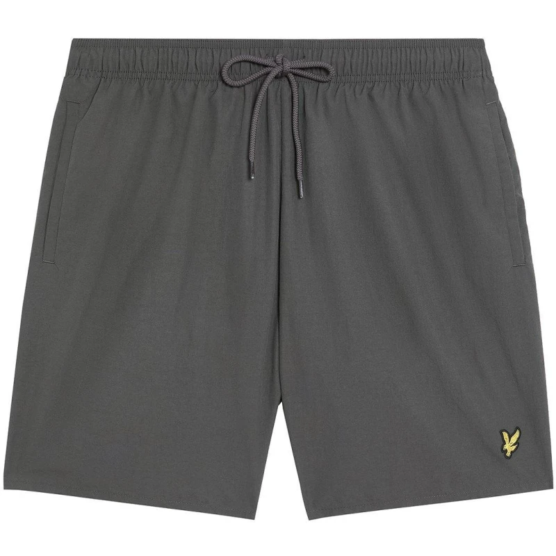 Image of Lyle and Scott Mens Plain Swim Shorts Gunmetal male 2XL